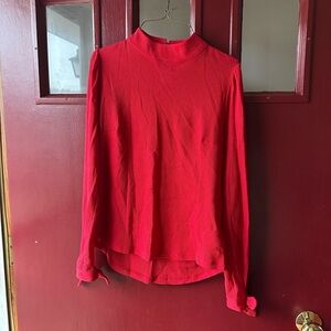 Michael Kors Red Long Sleeve Women's Top